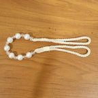 Decorative pearl strap for curtains with crystal accents