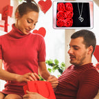 LoveBloom gift set showcasing handmade soap roses and romantic necklace
