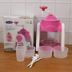 Party-friendly manual ice crusher to make chilled summer treats