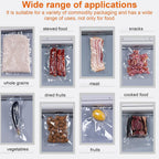 Organized pantry with various foods stored securely using the vacuum sealing system.