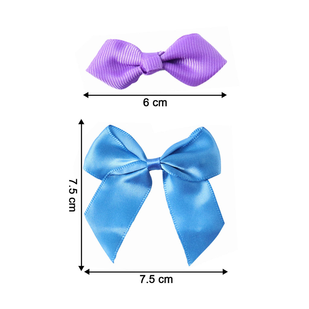 Detailed view of satin ribbon bow hair clip with smooth finish