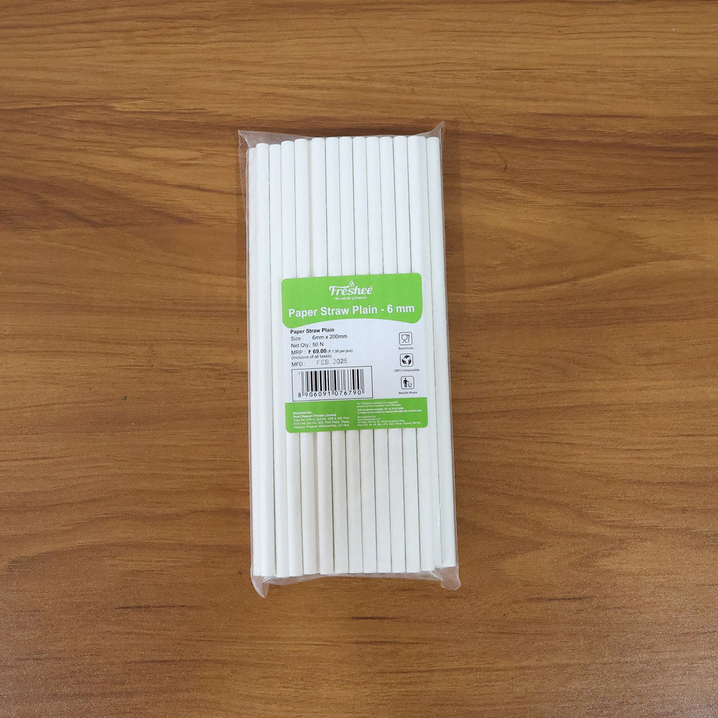 Paper straws in cold beverages like juice and soda, demonstrating versatile use