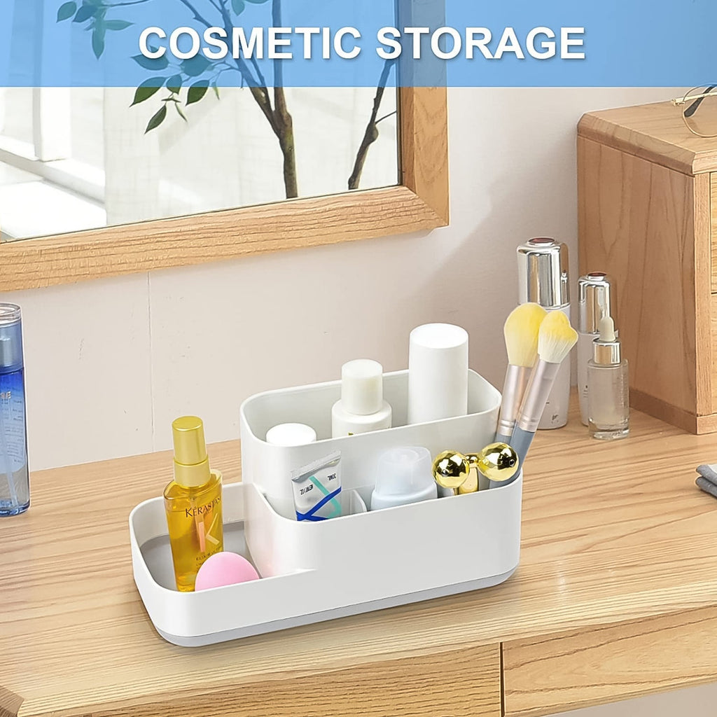 Side view of the portable vanity storage box.