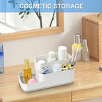 Side view of the portable vanity storage box.