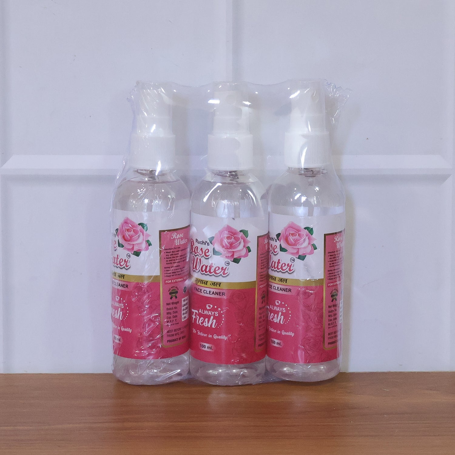 Cooling rose water face spray bottles for travel