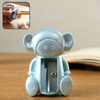 Side angle of fun, decorative manual pencil sharpener