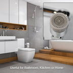 1080 degree rotating faucet sprayer head showing its full range of motion for easy cleaning.