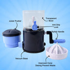 Ritu manual juicer with ergonomic grip handle and vacuum lock base