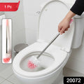 Toilet cleaning brush with ergonomic long handle for effective bathroom use