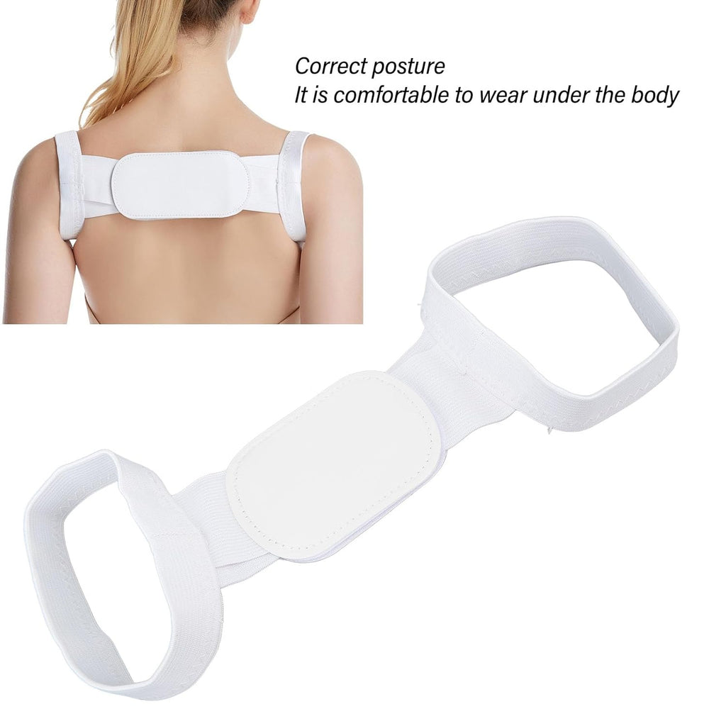 Model demonstrating the effectiveness of the Posture Corrector for posture health.