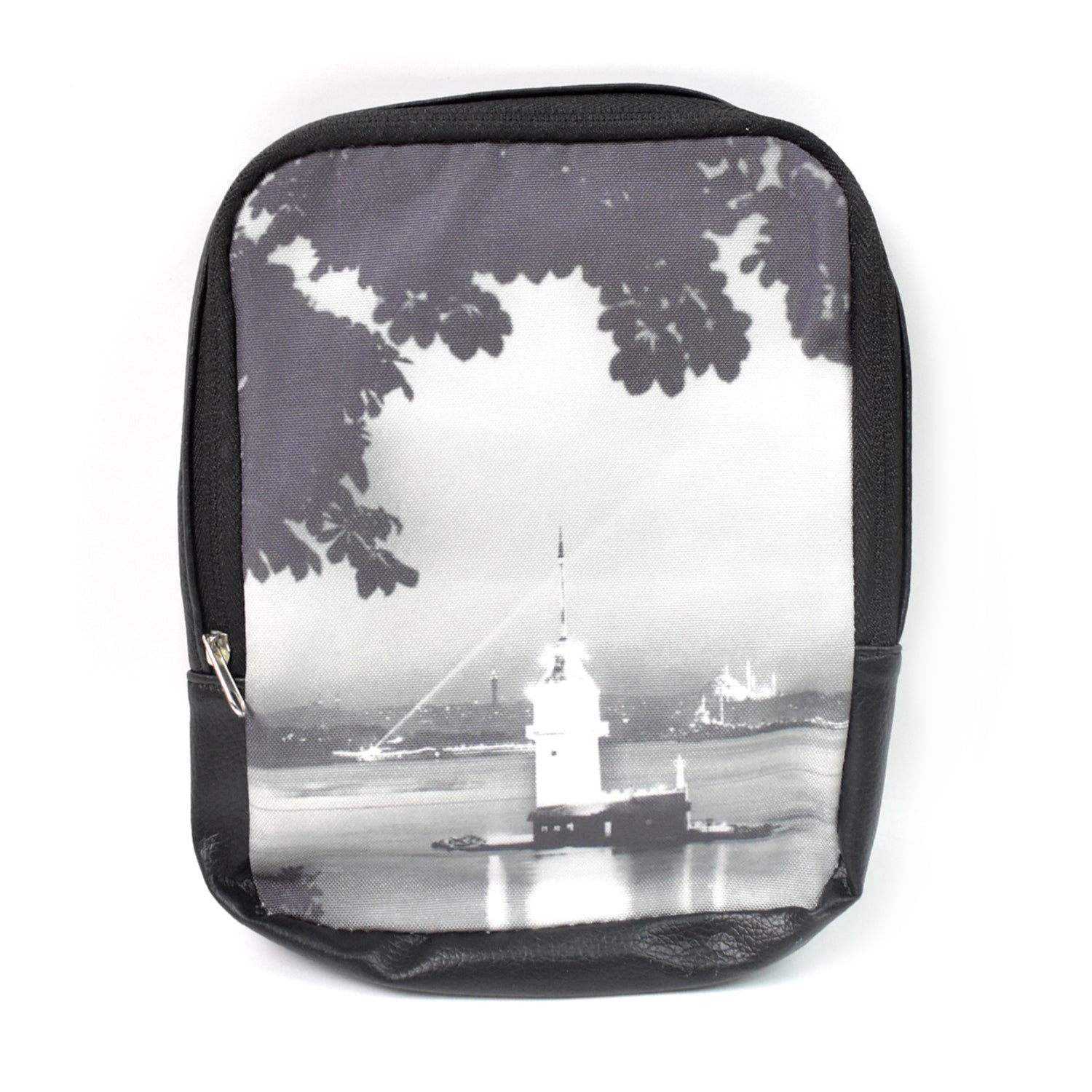 Glimmerly multi-use organizer, ideal as a travel period kit bag, held in hand.