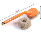 Components of cleaning scrubber set including replaceable scrubber heads