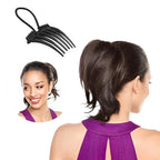 Comb clip firmly holding hair strands to provide volume and style