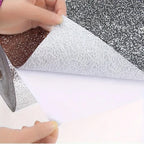 Detailed view of the textured, oil-proof Self-Adhesive Aluminum Foil Wallpaper.