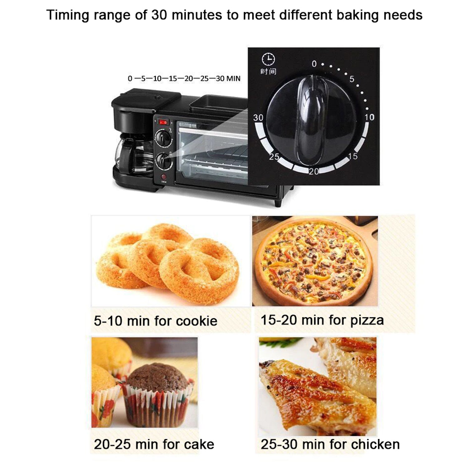 Family-sized bakeware tray for the toaster oven of the 3-in-1 Breakfast Maker.