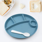 Lightweight biodegradable kids plate, perfect for picnics and outdoor meals.