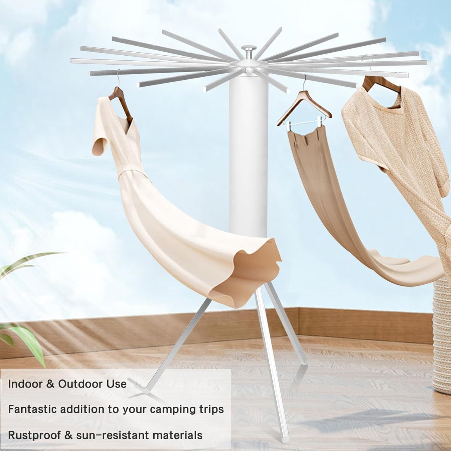 Foldable octopus drying rack compact storage suitable for small spaces
