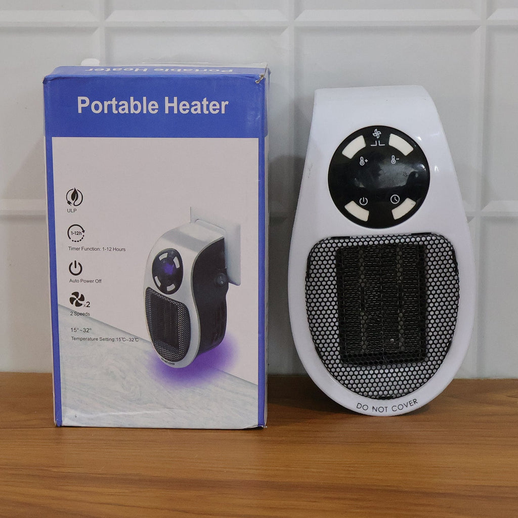 Wall plug-in space heater for personal indoor heating