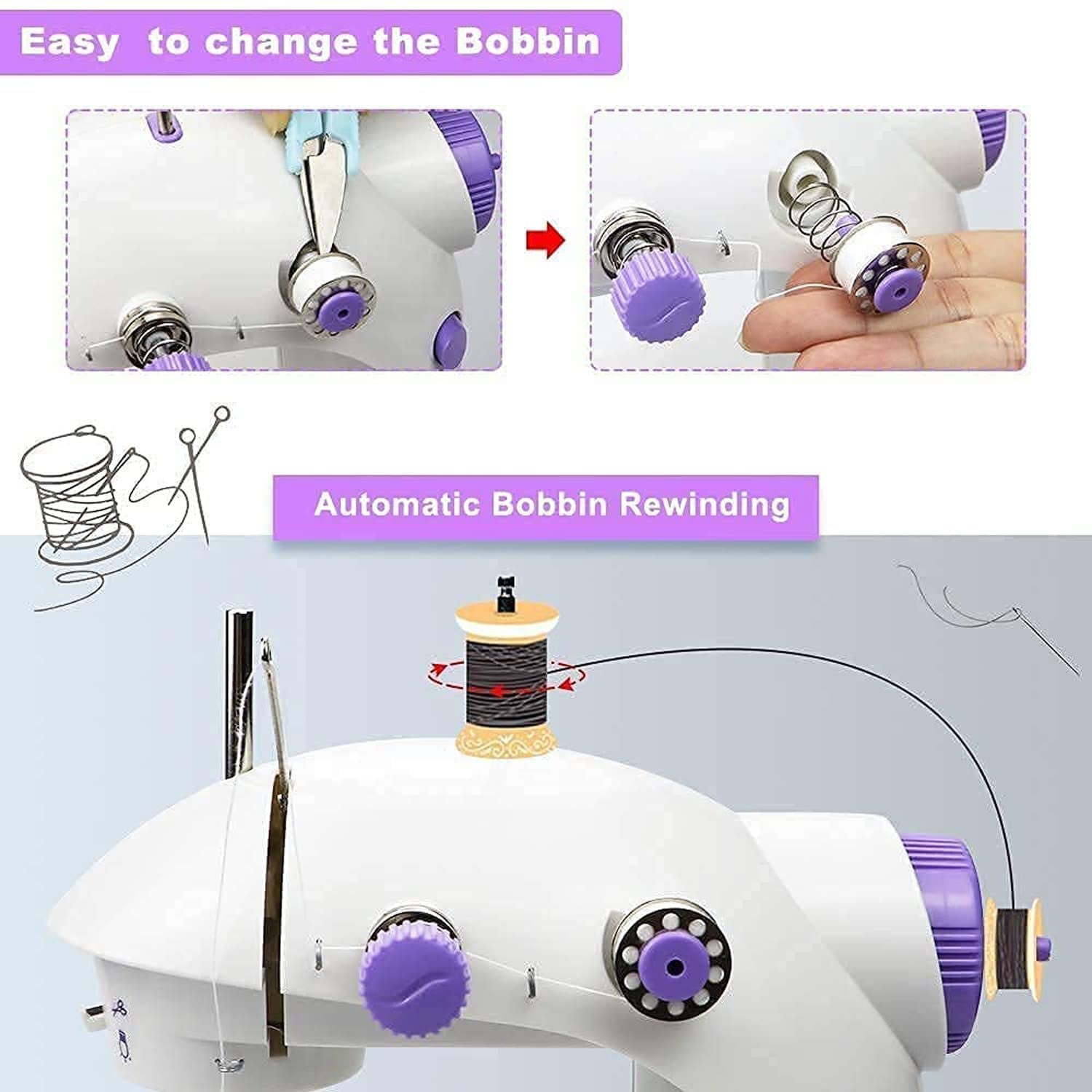 Packaging box of the Tidy Table Mini Sewing Machine, ready for delivery.