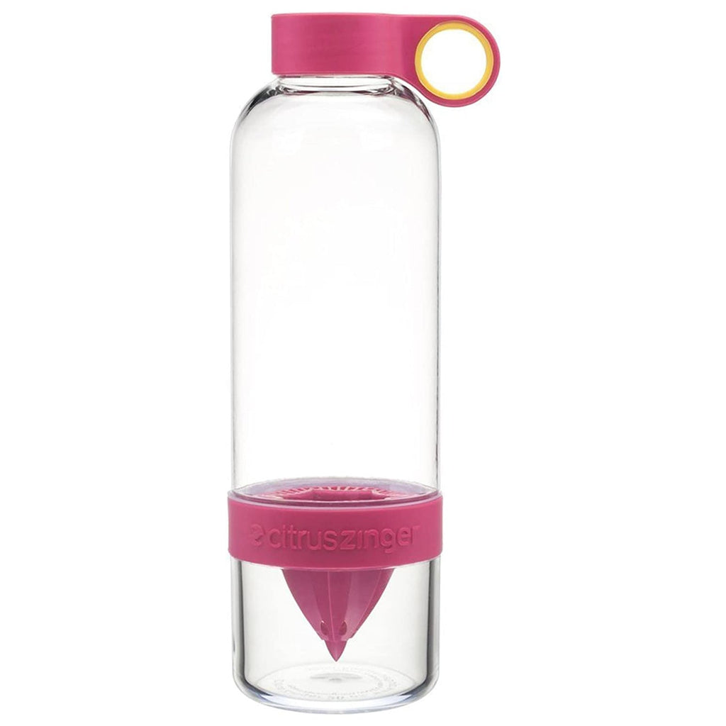 The Citrus Juicer Bottle filled with water and vibrant fruit slices, perfect for healthy hydration.