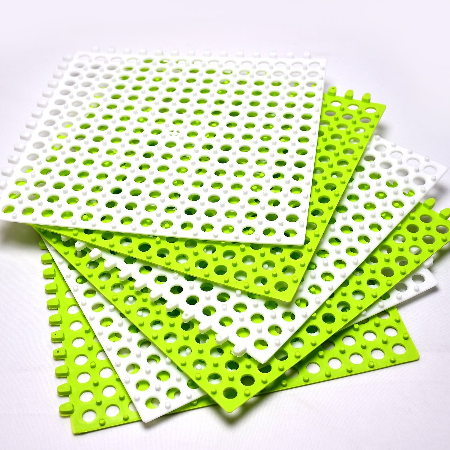Anti slip bath mat placed on wet bathroom floor preventing slips.