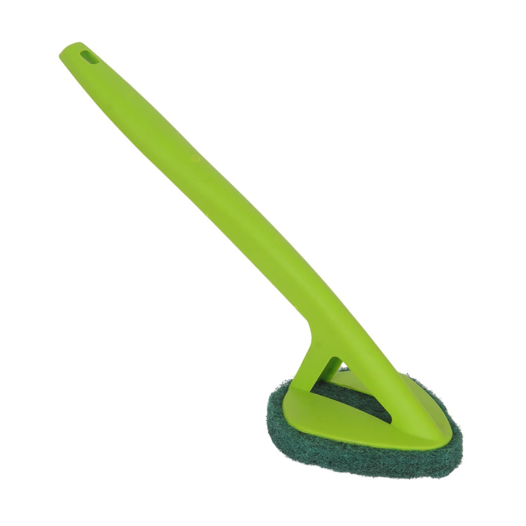 Person using the Pro Clean long handle scrubber to clean a floor effortlessly.