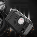 RaceVault Portable Tire Inflator with gauge and nozzle on a white background.