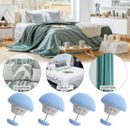 Side view of decorative mushroom-shaped upholstery pins