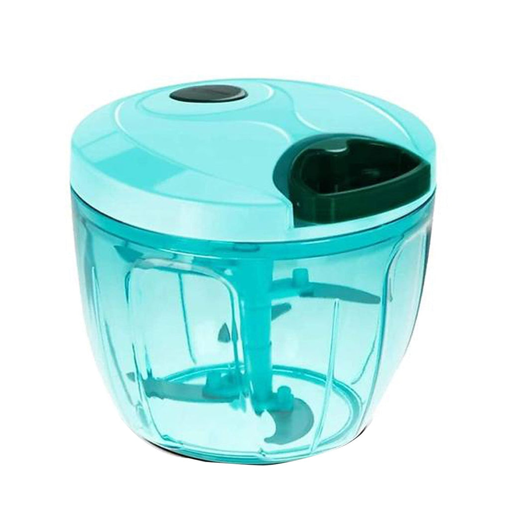 Compact hand-held vegetable chopper, ideal for small kitchens and everyday use.