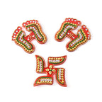 Aavahan Laxmi Charan sticker showcasing rich festive colours
