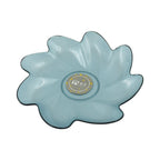 A graphic highlighting the BPA-free and food-grade plastic material used in the flower shaped kids plate.