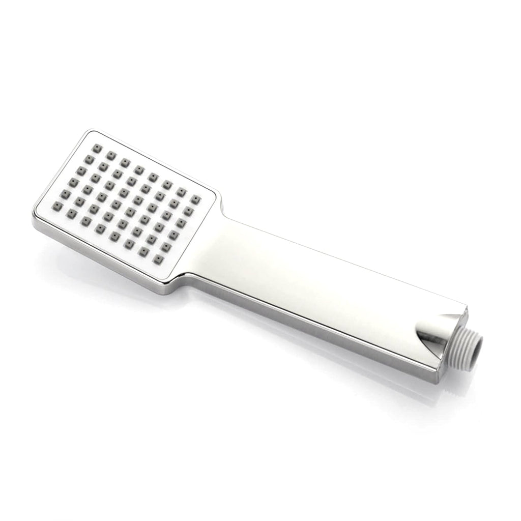 High pressure shower head displaying various spray settings for a customized shower.
