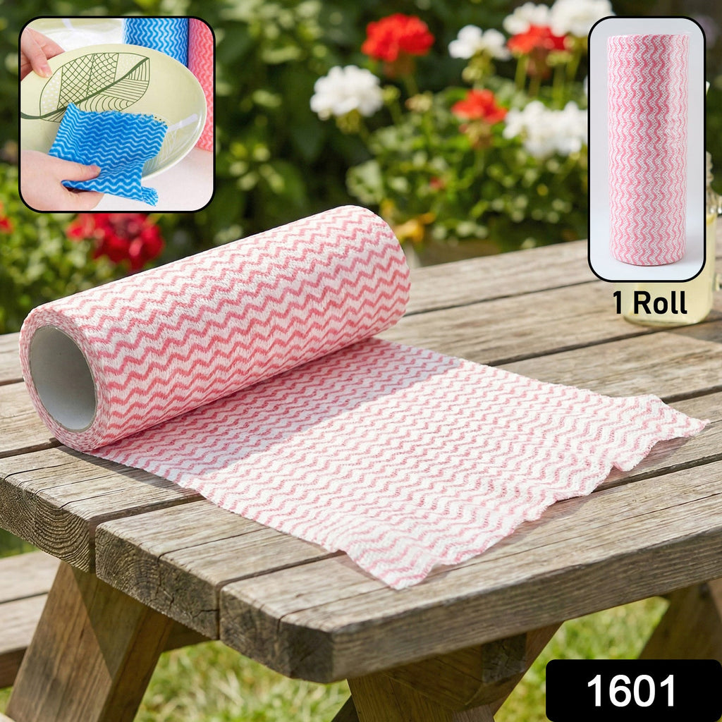 Dish cleaning cloth roll used in kitchen setting