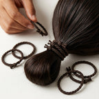 Multiple braided elastic hair bands for women and girls, compact and portable
