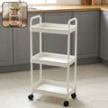 3 layer rolling storage trolley with shelves for kitchen and bathroom organization