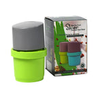 Brightly colored multi-purpose kitchen slicer ready for use.