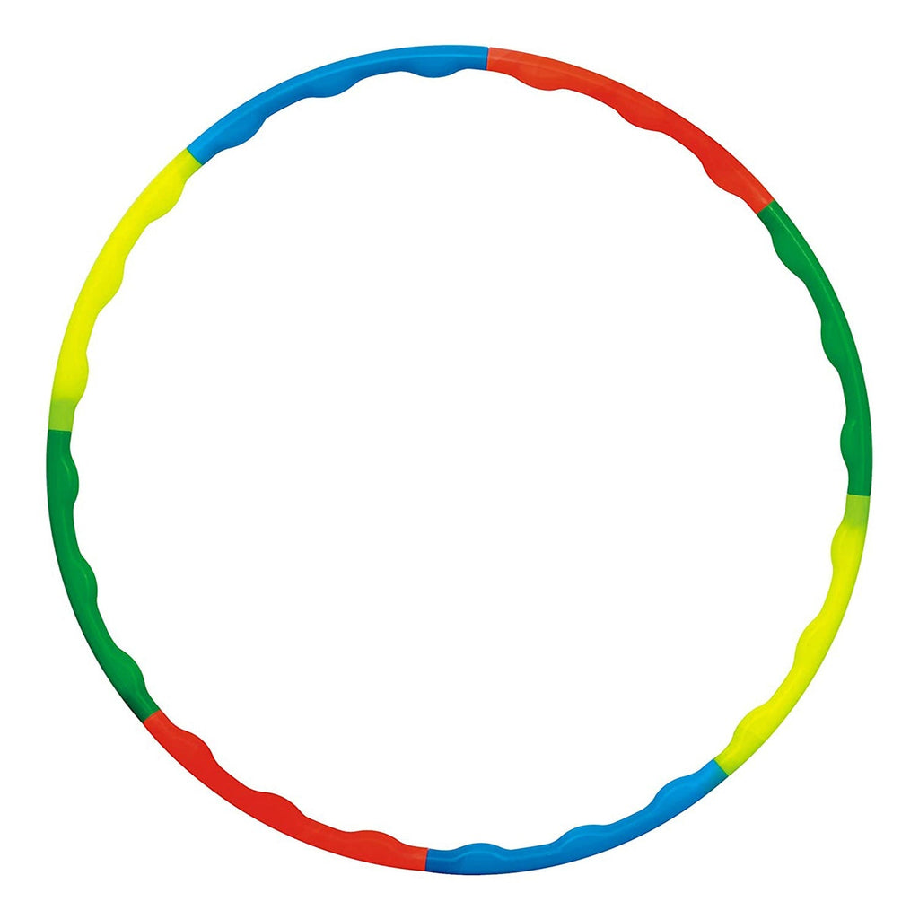 Vibrant interlocking hula hoop for engaging fitness workouts.