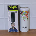 Back view of Pexpo insulated stainless steel water bottle