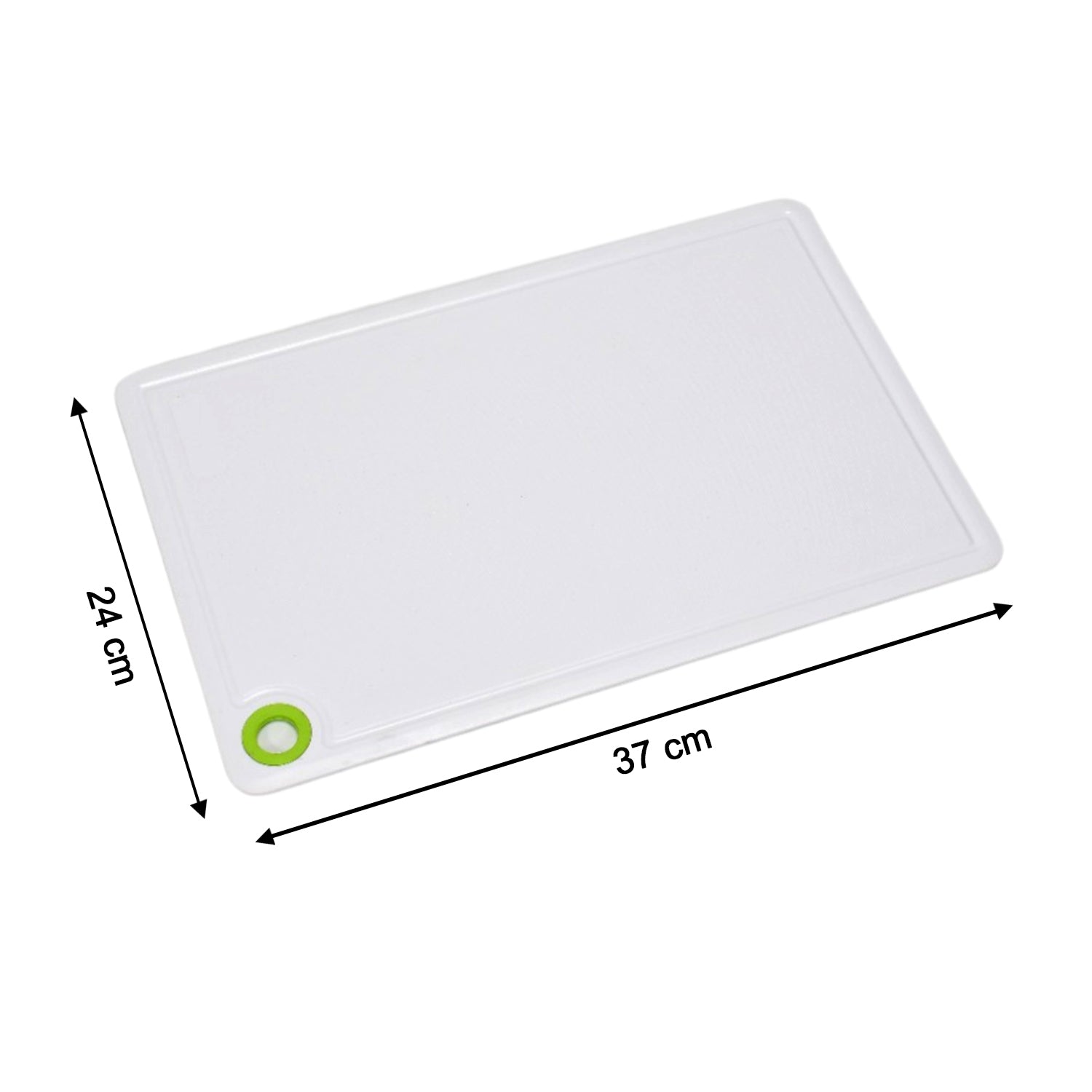 Heavy-duty plastic chopping board built for everyday, long-lasting kitchen use.