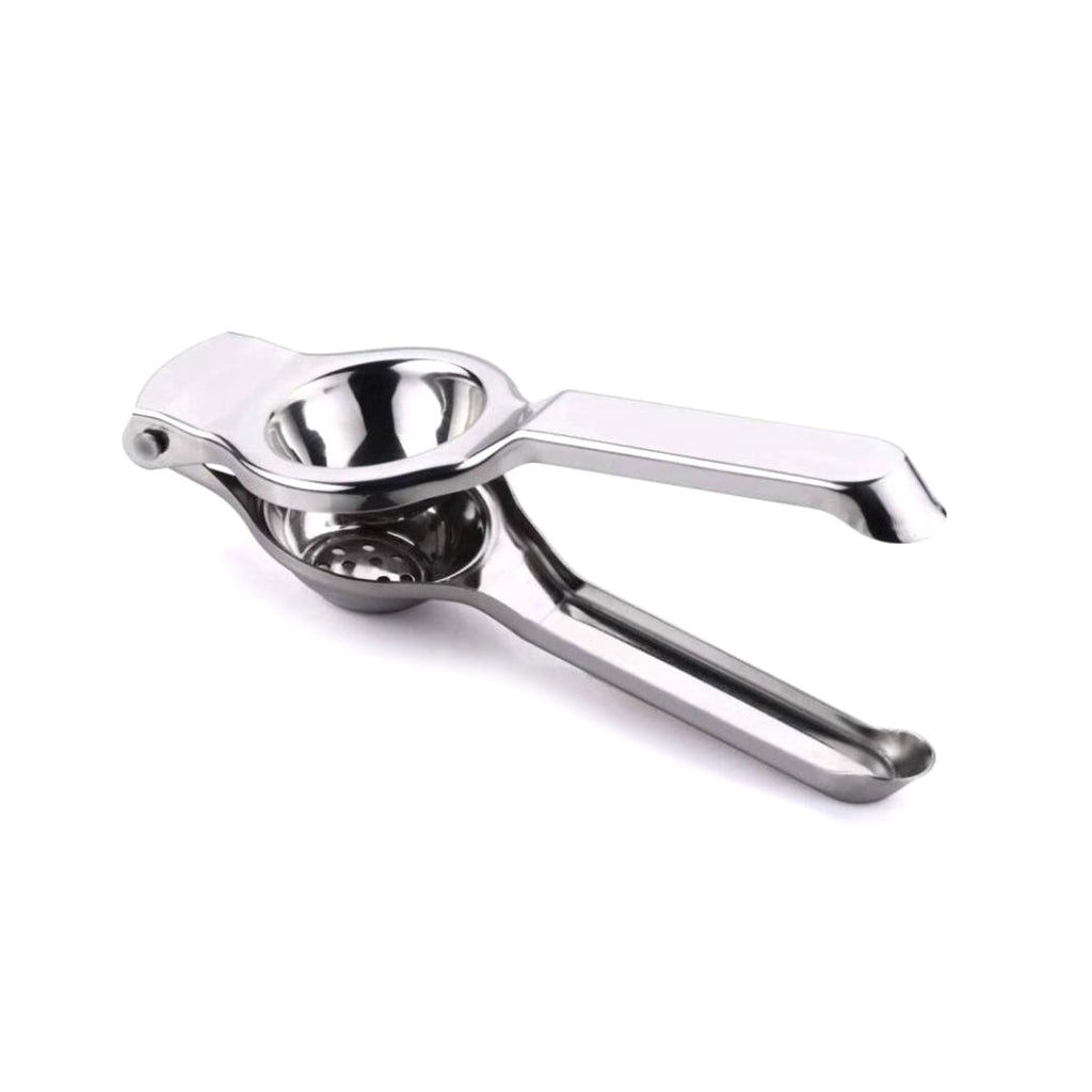 A durable kitchen tool, this stainless steel lemon press ensures maximum juice with minimal effort.
