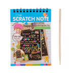 A completed scratch art design, showcasing the vibrant patterns created from the rainbow art scratch book.