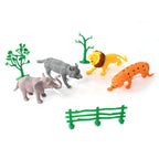 Colorful safari pals animal toy set for kids with realistic textures and durable plastic