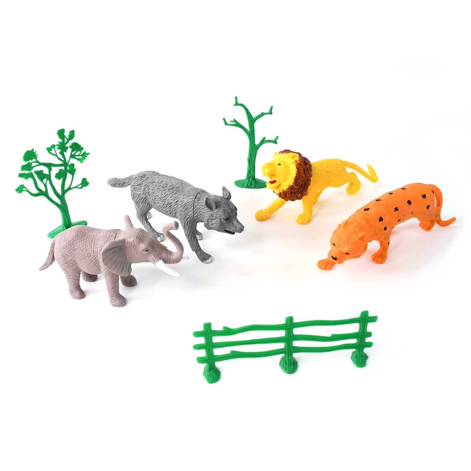 Colorful safari pals animal toy set for kids with realistic textures and durable plastic