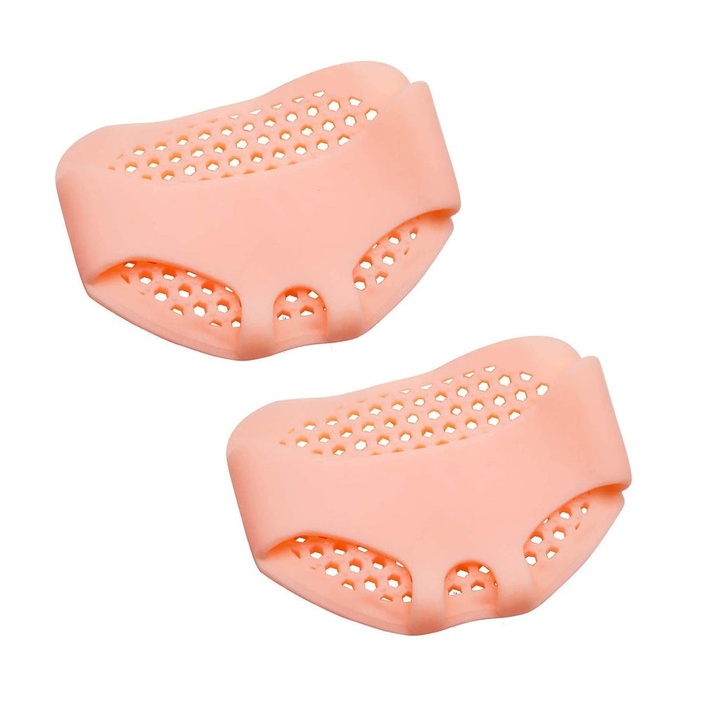 Visual representation of the silicone tiptoe protector providing all-day support and foot comfort.