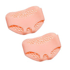 Visual representation of the silicone tiptoe protector providing all-day support and foot comfort.
