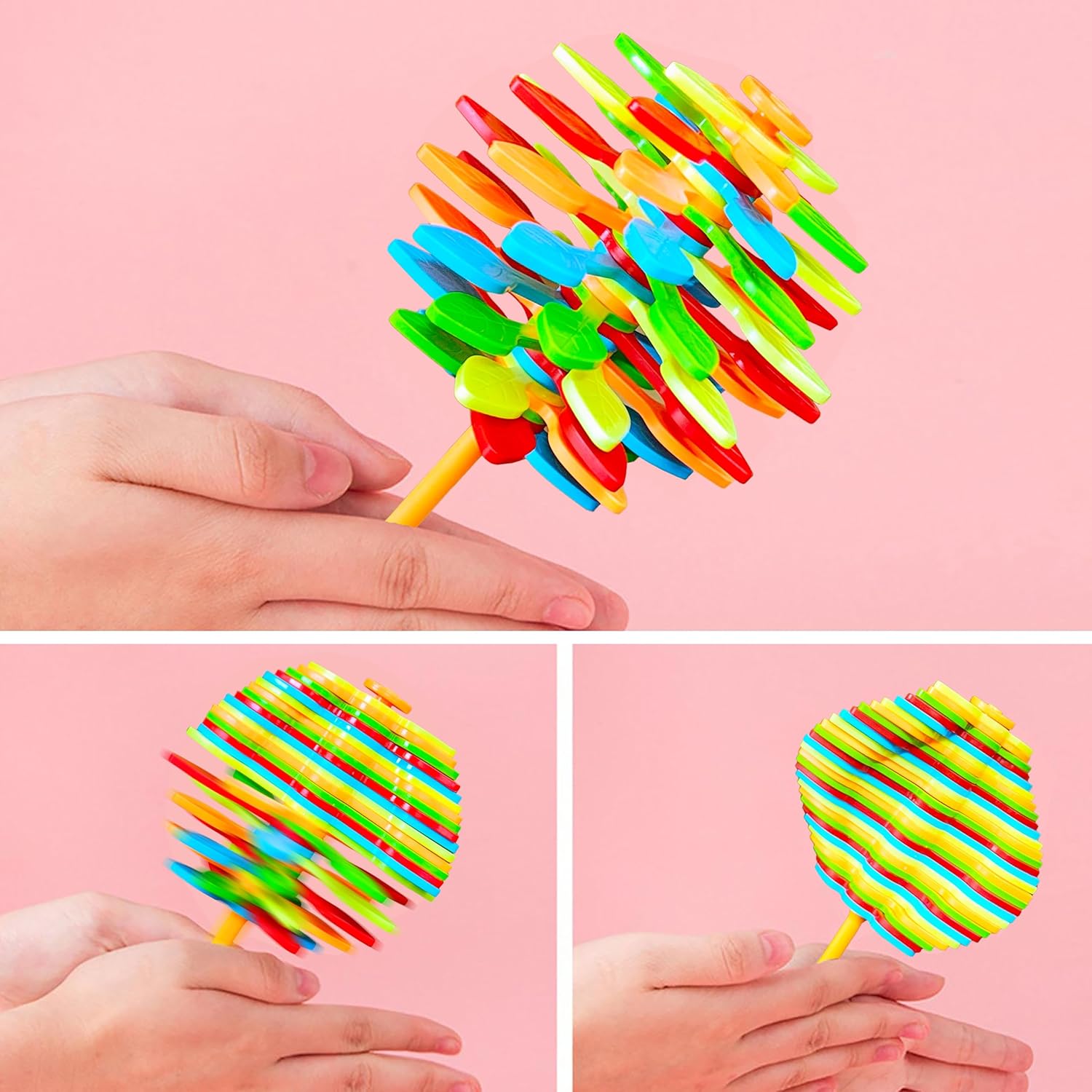 Spin Flower Candy toy displaying colorful spiral design for stress relief