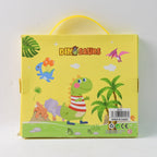 Kids stationery set packed in colorful dinosaur print packaging