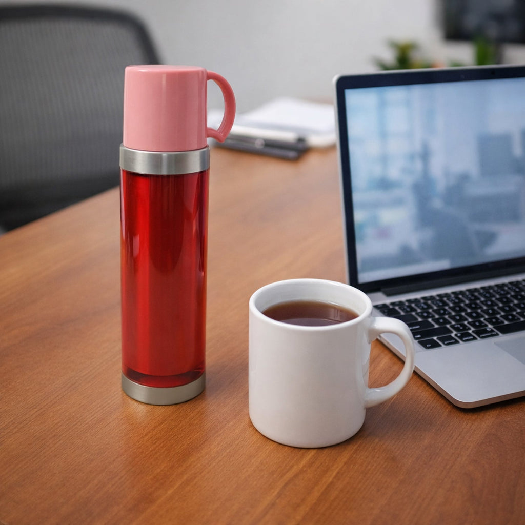 Slim insulated travel bottle 500ML designed for hot and cold drinks