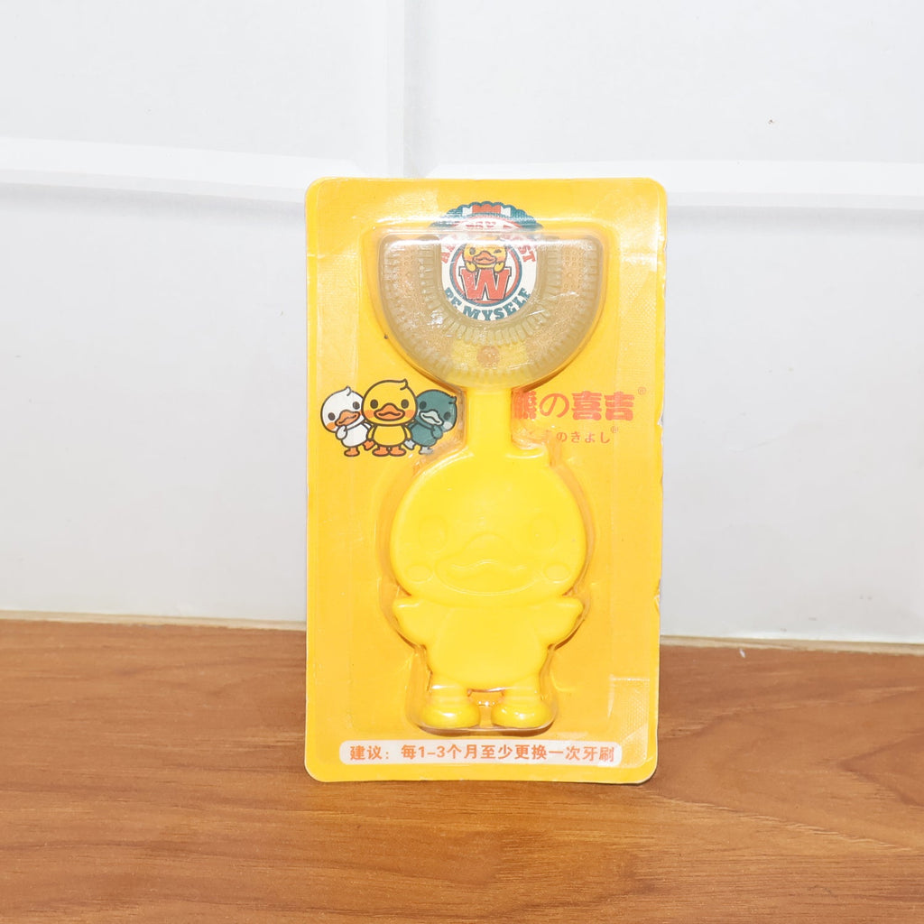 Toddler oral care U-shape baby toothbrush with soft bristle cleaning