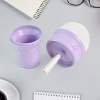 Novelty aroma humidifier in purple ice cream cone shape